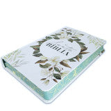 Biblia RVR 1960 Letra Grande, Tapa Dura con Flores Blancas / Spanish Bible RVR 1960 Tamaño Práctico