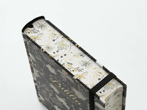 Biblia Reina Valera 1960 Letra Grande Flores Primavera Negra Tapa Dura con Liga