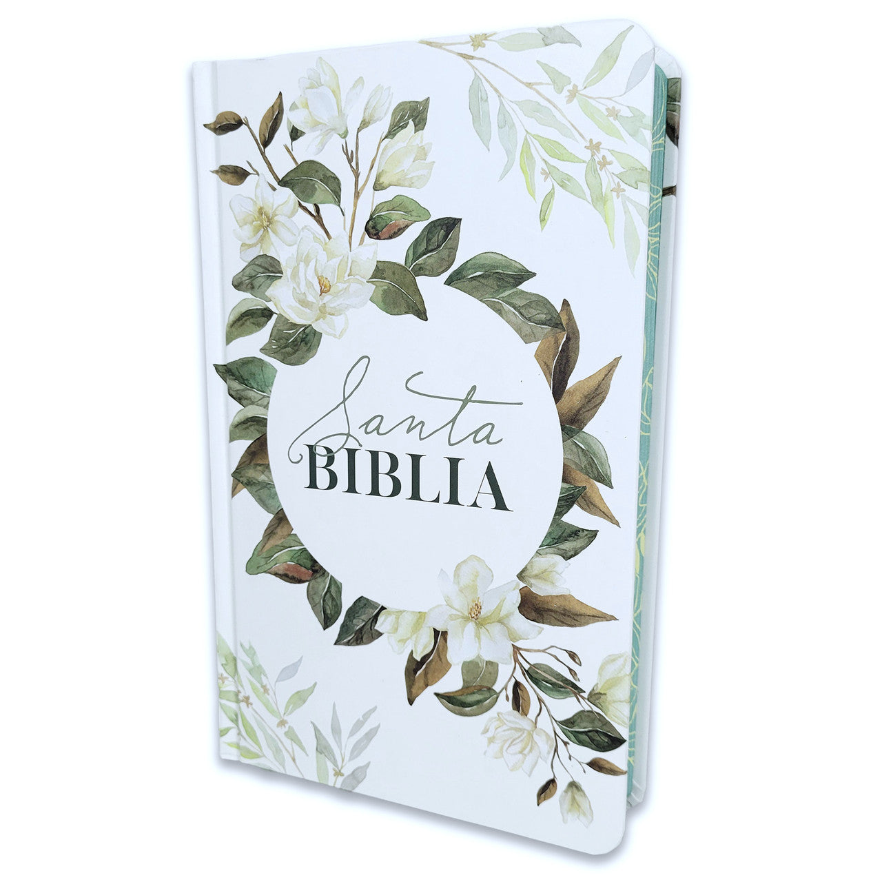 Biblia RVR 1960 Letra Grande, Tapa Dura con Flores Blancas / Spanish Bible RVR 1960 Tamaño Práctico